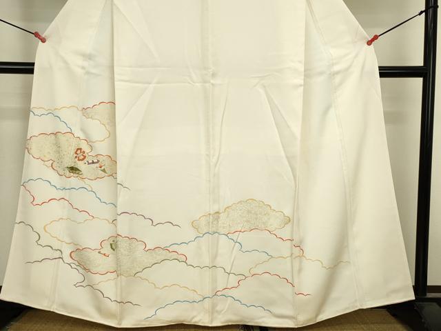 平和屋着物●訪問着　刺繍　雲取宝尽くし文　金彩　正絹　逸品　DABK2406op