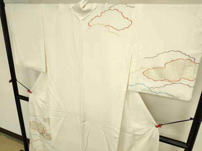 平和屋着物●訪問着　刺繍　雲取宝尽くし文　金彩　正絹　逸品　DABK2406op