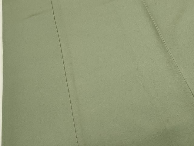 平和屋着物●上質な色無地　作家物　山葵色　本草木萬染　正絹　逸品　DABK2407op