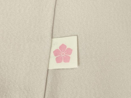 平和屋着物●訪問着　地紙花文　枝梅　暈し染め　金彩　正絹　逸品　DABK2411op