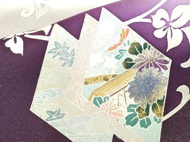 平和屋着物▼訪問着　花菱文　暈し染め　金銀彩　正絹　逸品　DABK2413op