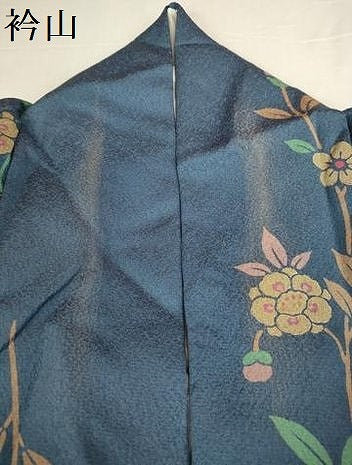 平和屋着物●上質な小紋　枝花文　金彩　反端付き　正絹　逸品　DABK2416op