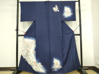 平和屋着物▼訪問着　籬花文　暈し染め　正絹　逸品　DABK2421op