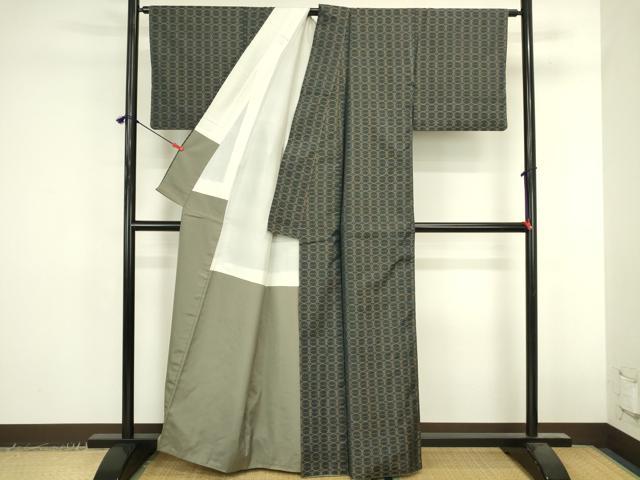 平和屋着物●本場大島紬　7マルキ　丸繋ぎ　正絹　逸品　DABK2427op