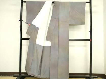 平和屋着物●染色作家　斉藤三才　小紋　霞文　暈し染め　正絹　逸品　DABK2429op