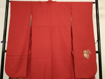 平和屋着物●豪華振袖　草花　暈し染め　金彩　正絹　逸品　DABK2431op