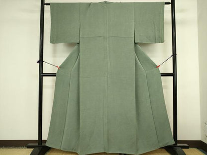 平和屋着物●江戸小紋　鮫小紋柄　鬼しぼ縮緬　正絹　逸品　DABK2432op