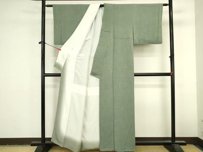 平和屋着物●江戸小紋　鮫小紋柄　鬼しぼ縮緬　正絹　逸品　DABK2432op