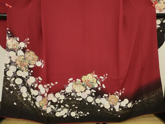 平和屋着物●豪華振袖　草花　暈し染め　金彩　鈴乃屋扱い　正絹　逸品　DABK2435op