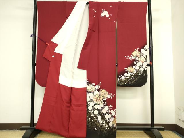 平和屋着物●豪華振袖　草花　暈し染め　金彩　鈴乃屋扱い　正絹　逸品　DABK2435op