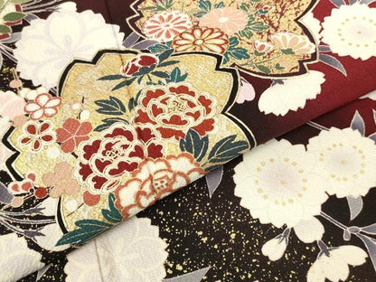 平和屋着物●豪華振袖　草花　暈し染め　金彩　鈴乃屋扱い　正絹　逸品　DABK2435op