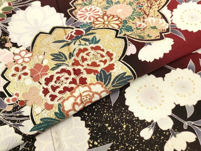 平和屋着物●豪華振袖　草花　暈し染め　金彩　鈴乃屋扱い　正絹　逸品　DABK2435op