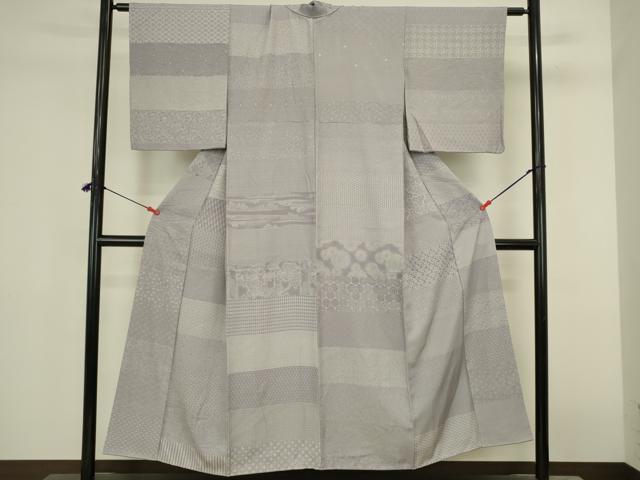 平和屋着物●人間国宝　初代 六谷梅軒(六谷紀久男)錐彫り　重要無形文化　財伊勢型紙　江戸小紋　百柄　正絹　逸品　DABK2436op