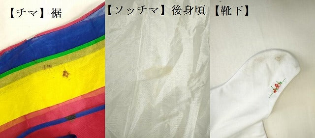 平和屋本店●極上　チマチョゴリ　韓服　民族衣装　一式セット　草花　金彩　逸品　DABK2441op