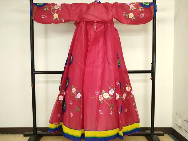 平和屋本店●極上　チマチョゴリ　韓服　民族衣装　一式セット　草花　金彩　逸品　DABK2441op