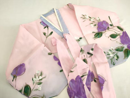 平和屋本店●極上　チマチョゴリ　韓服　民族衣装　手描き　草花　金彩　逸品　DABK2443op