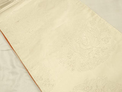 平和屋着物◎両面　全通柄袋帯　鳳凰花文　金糸　正絹　逸品　DABK2493op