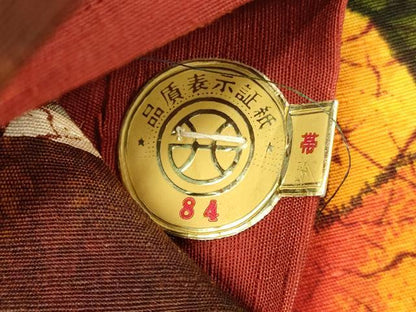平和屋着物◎西陣　全通柄袋帯　牡丹　証紙付き　正絹　逸品　DABK2504op