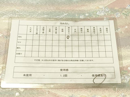 平和屋着物◎六通柄袋帯　箔散らし　金銀糸　正絹　逸品　DABK2536op
