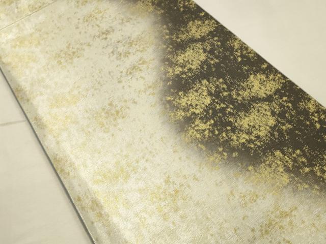 平和屋着物◎全通柄袋帯　霞文　金糸　引箔　正絹　逸品　DABK2579op