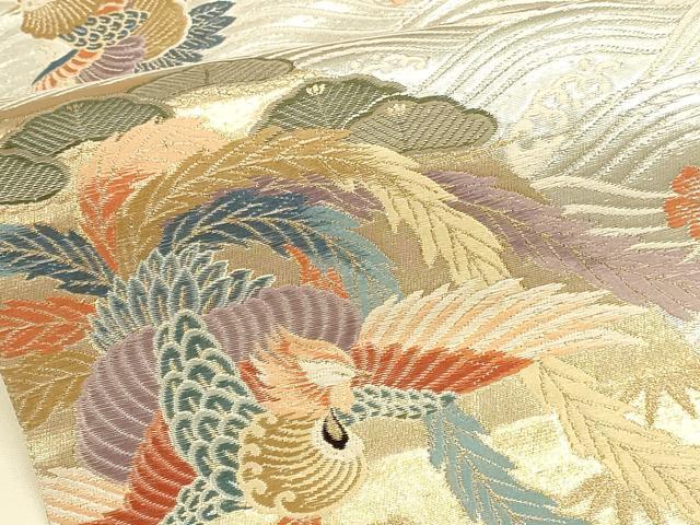 平和屋本店▼西陣　六通柄袋帯　唐織　鳳凰流水花文　珀鳳錦　本金貮重箔　正絹　逸品　DABK2620op