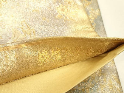 平和屋本店▼六通柄袋帯　錦繍天平華文　本金箔　正絹　逸品　DABK2628op