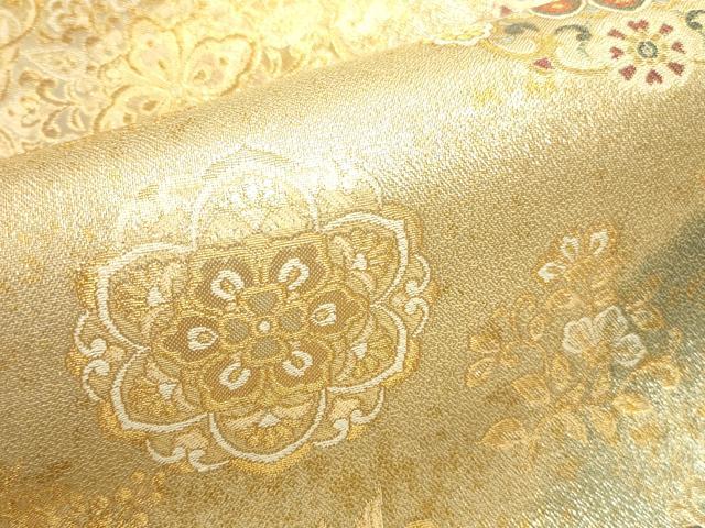 平和屋本店▼六通柄袋帯　錦繍天平華文　本金箔　正絹　逸品　DABK2628op