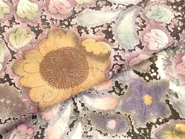 平和屋着物●訪問着　作家物　絞り　辻が花　金通し地　正絹　逸品　DABK2671op