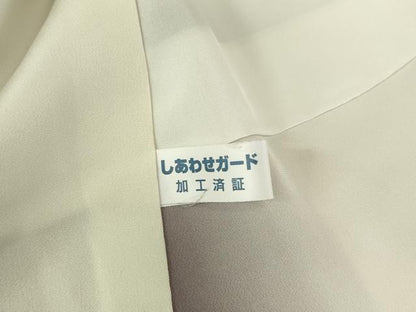 平和屋着物●上質な小紋　雲取草花文　ビロード　正絹　逸品　未使用　DABK2674op