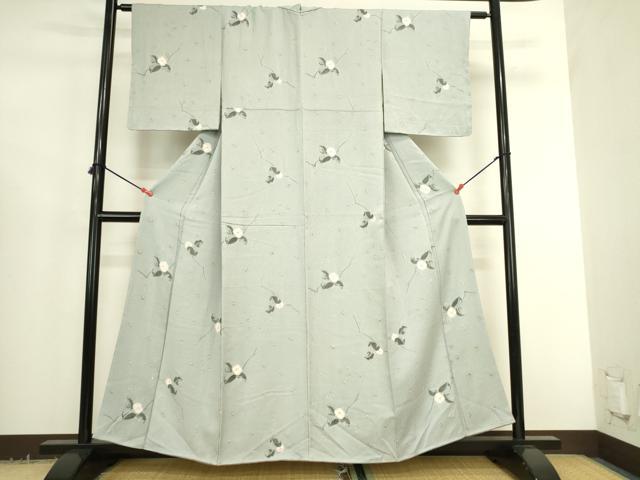 平和屋着物●上質な小紋　絞り　草花　正絹　逸品　DABK2676op