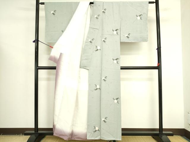 平和屋着物●上質な小紋　絞り　草花　正絹　逸品　DABK2676op