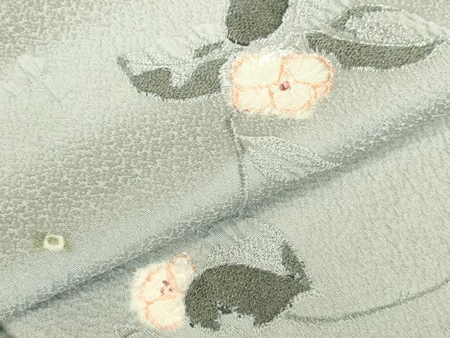 平和屋着物●上質な小紋　絞り　草花　正絹　逸品　DABK2676op