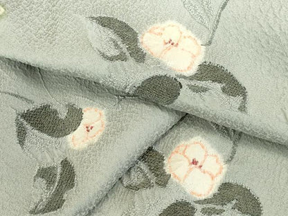 平和屋着物●上質な小紋　絞り　草花　正絹　逸品　DABK2676op