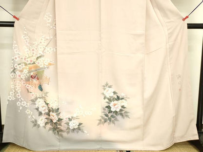 平和屋着物●訪問着　作家物　手描き　人物風景花文　暈し染め　金彩　正絹　逸品　DABK2695op