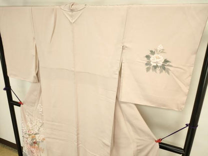 平和屋着物●訪問着　作家物　手描き　人物風景花文　暈し染め　金彩　正絹　逸品　DABK2695op