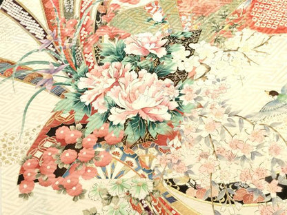 平和屋着物●豪華振袖　絞り　花熨斗文　金彩　正絹　逸品　DABK2705op