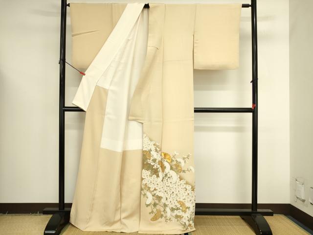 平和屋着物●豪華色留袖　駒刺繍　菊尽くし　金彩　正絹　逸品　DABK2706op