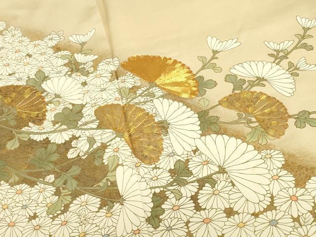 平和屋着物●豪華色留袖　駒刺繍　菊尽くし　金彩　正絹　逸品　DABK2706op