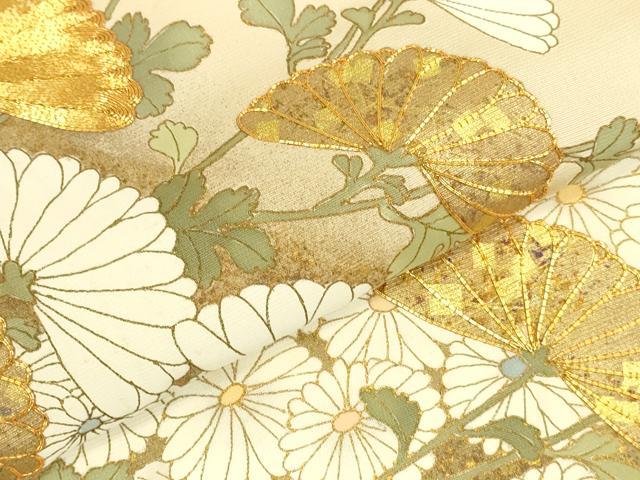 平和屋着物●豪華色留袖　駒刺繍　菊尽くし　金彩　正絹　逸品　DABK2706op