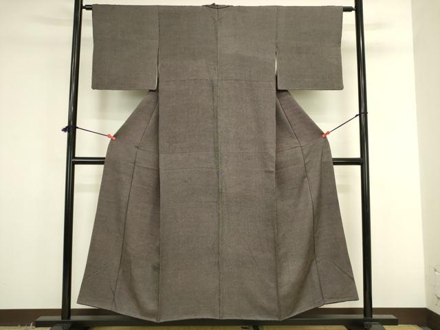 平和屋着物●江戸小紋　橋本六郎　角通し　黒地　正絹　逸品　DABK2718op