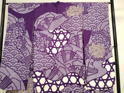 平和屋着物●豪華振袖　駒刺繍　総絞り　牡丹　正絹　逸品　DABK2723op