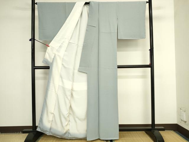 平和屋着物●上質な色無地　秘色色　正絹　逸品　未使用　DABK2727op