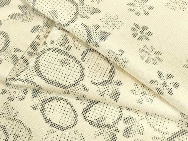 平和屋着物●本場大島紬　白大島　7マルキ　光琳菊　正絹　逸品　DABK2732op