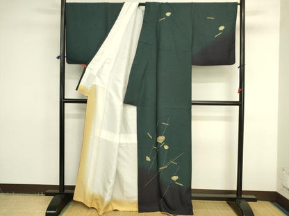 平和屋着物●訪問着　コマ　暈し染め　金銀彩　正絹　逸品　DABK2734op