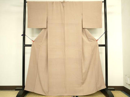 平和屋着物●上質な色無地　水柿色　正絹　逸品　DABK2735op