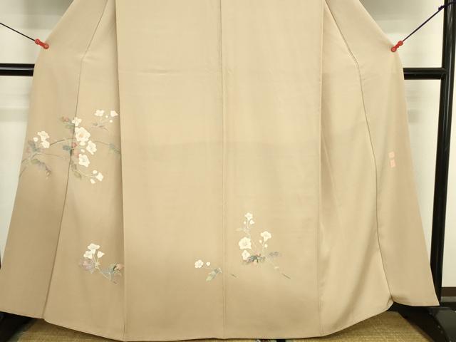 平和屋着物●京加賀友禅　百貫達雄　訪問着　枝花　暈し染め　銀座おゝぎ屋扱い　正絹　逸品　DABK2747op