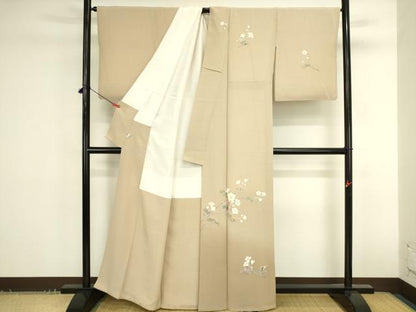 平和屋着物●京加賀友禅　百貫達雄　訪問着　枝花　暈し染め　銀座おゝぎ屋扱い　正絹　逸品　DABK2747op
