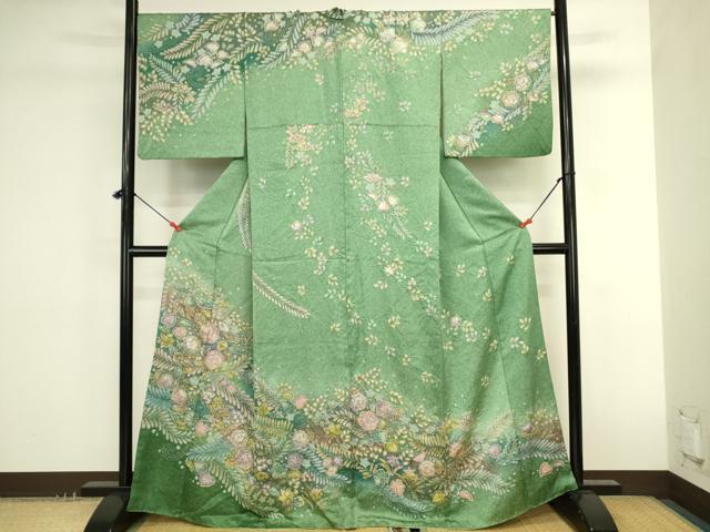 平和屋着物●訪問着　絞り　辻が花　暈し染め　金彩　正絹　逸品　DABK2750op