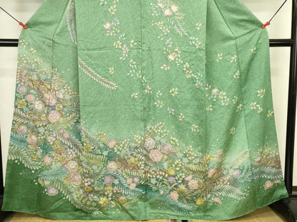 平和屋着物●訪問着　絞り　辻が花　暈し染め　金彩　正絹　逸品　DABK2750op