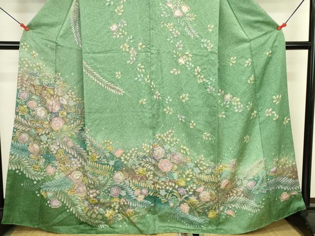 平和屋着物●訪問着　絞り　辻が花　暈し染め　金彩　正絹　逸品　DABK2750op